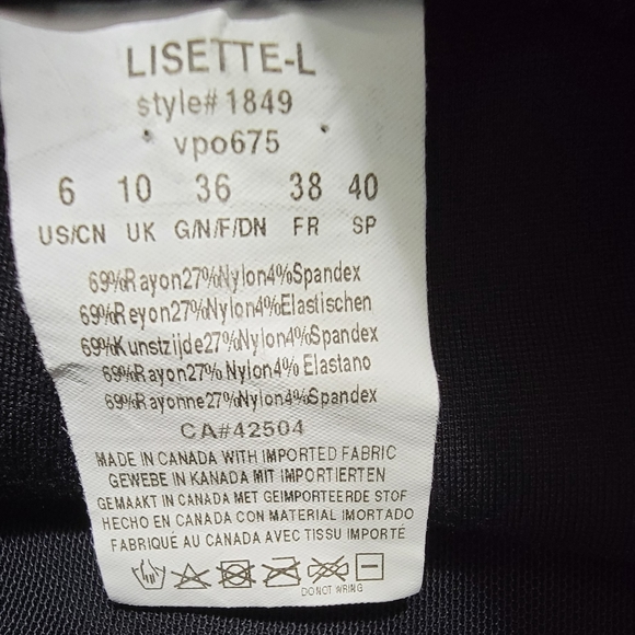 Lisette L Black Stretch Pull-on Flare Casual Dress Pants Size 6 - Picture 4 of 9